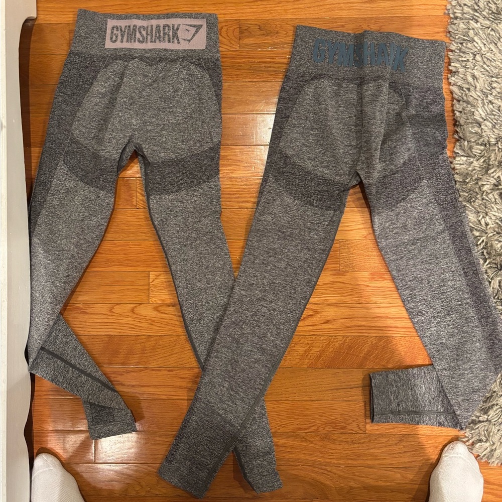 Two pairs Small Gymshark Leggings -  pink & blue